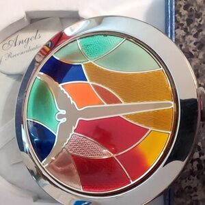 Angels Of Reconciliation Double Sided Compact Cosmetic Mirror. New In Gift Box